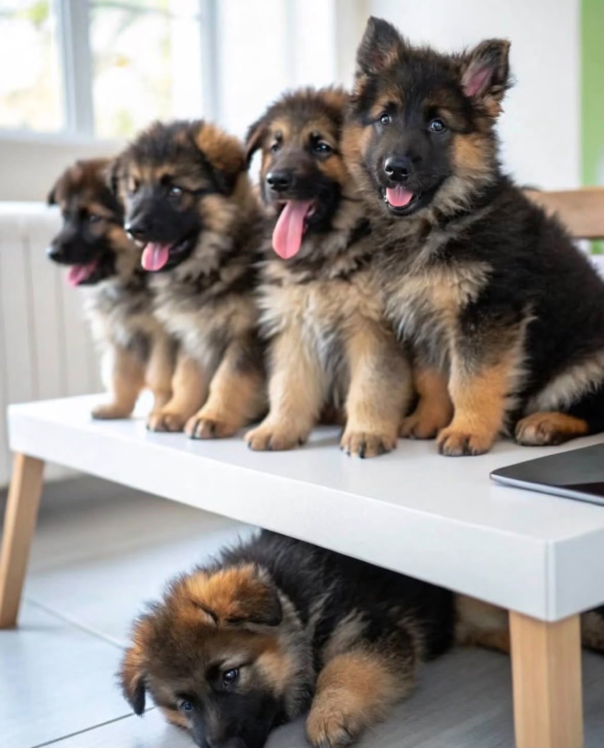 Happy German Shepherd Puppies