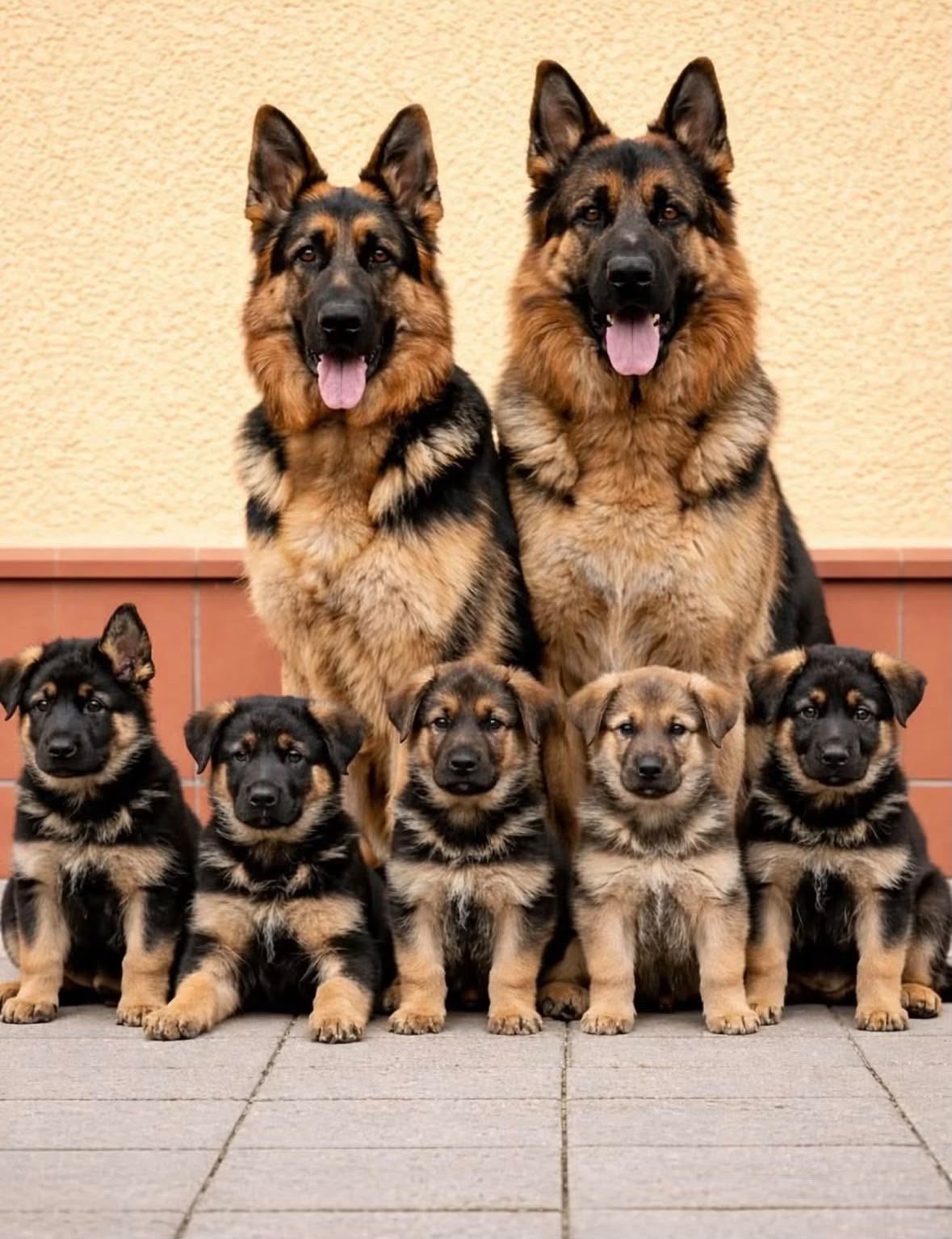German Shepherd living room socialization