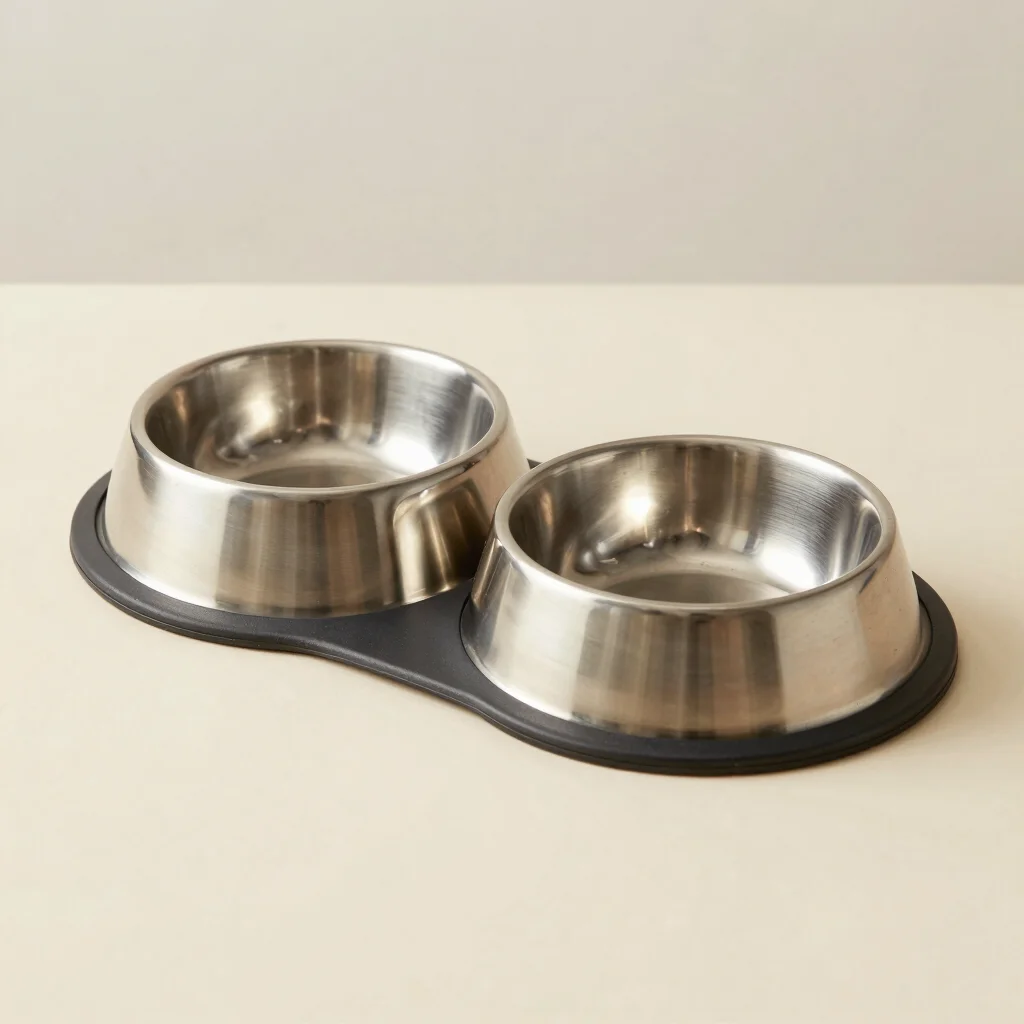 Matte Charcoal & Brass Feeder Station